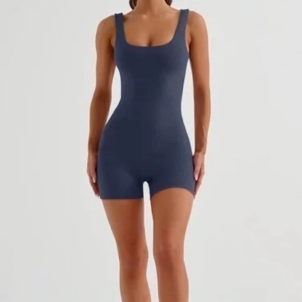 Tilly’s Women's Charcoal West Of Melrose  Sleeveless Onesie Bodysuit
